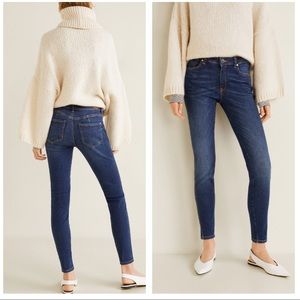 MANGO push up skinny blue jeans S